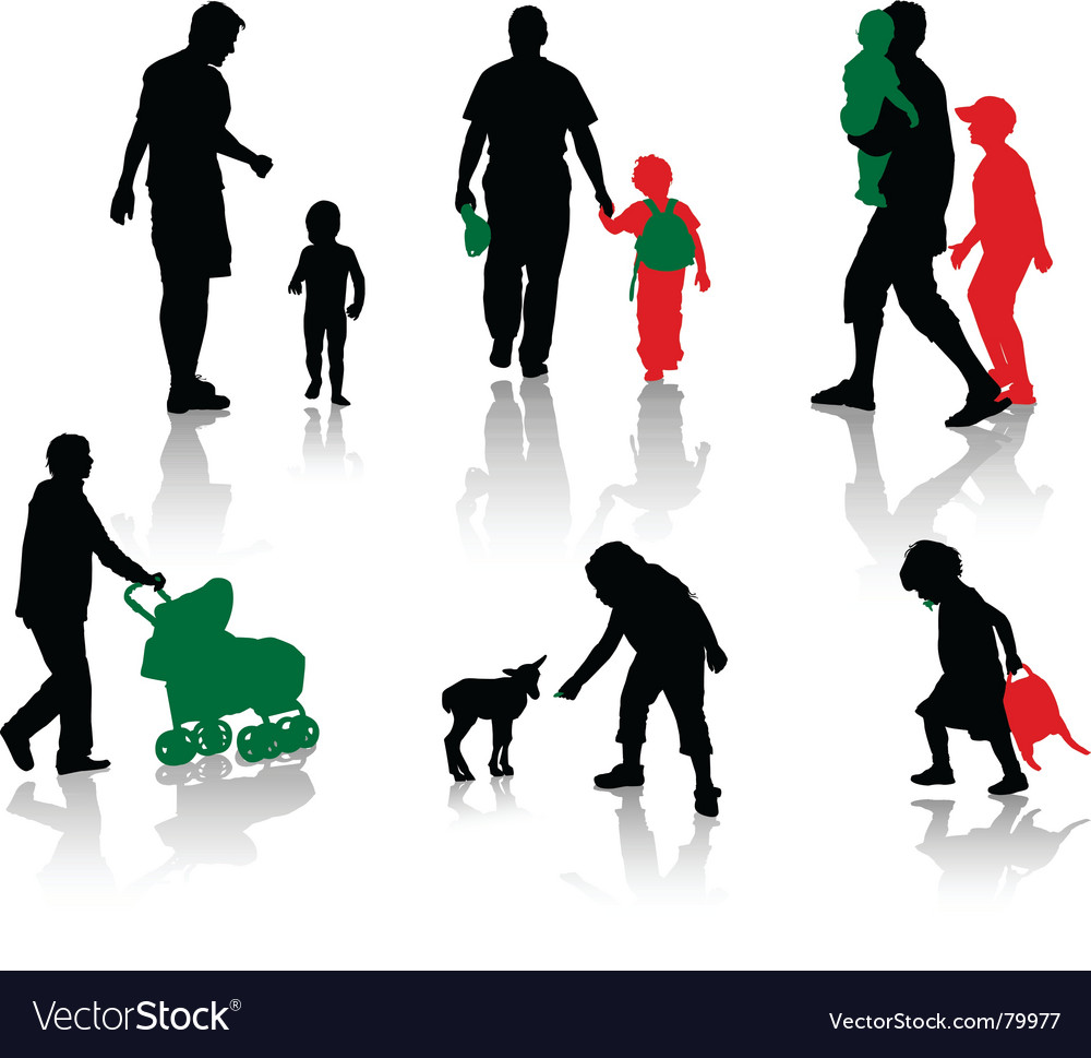 Parent and Child Silhouettes