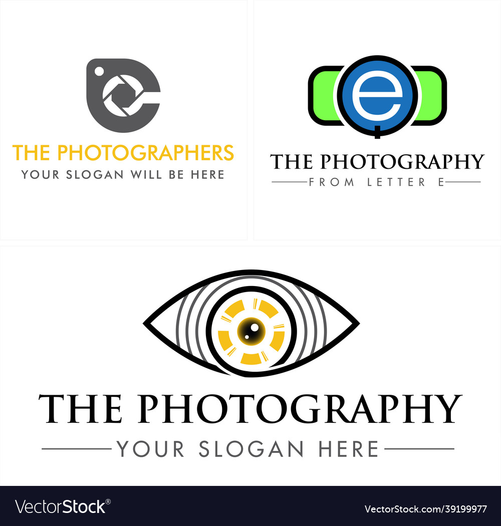 Photography business camera shutter logo design