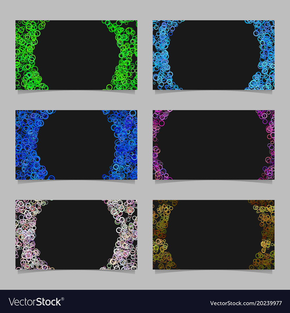 Random circle background business card template