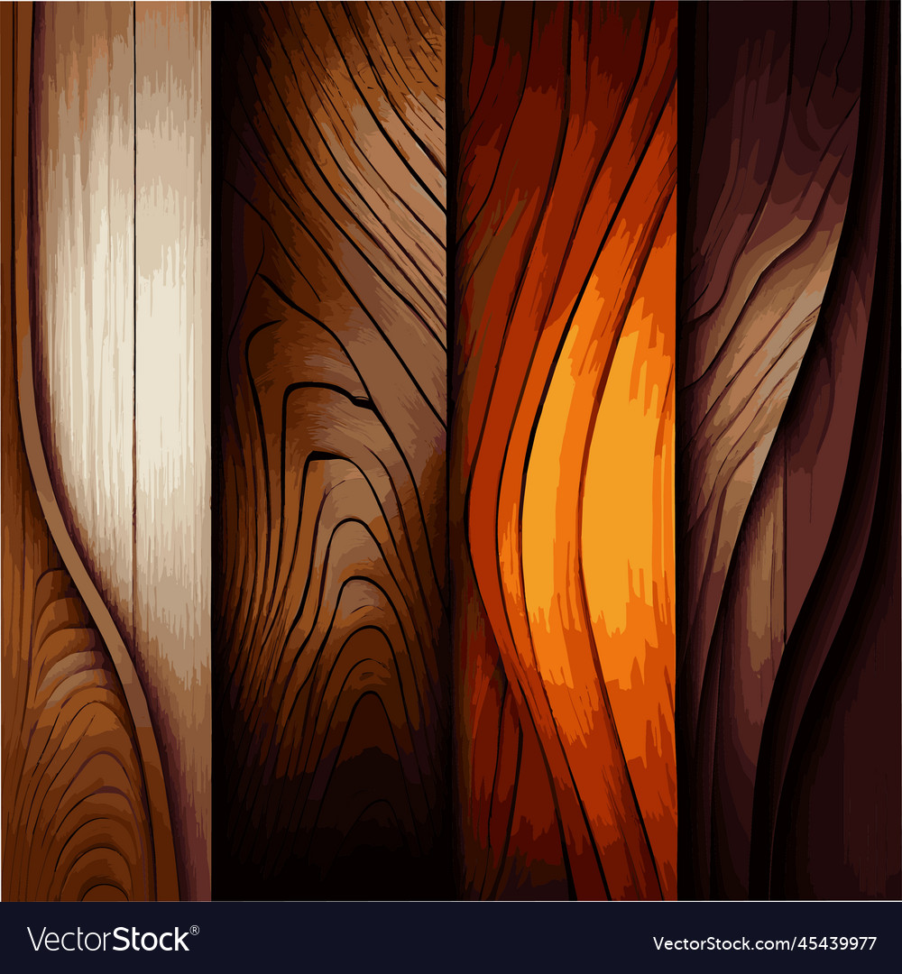 Realistic wood texture plank background fiber Vector Image