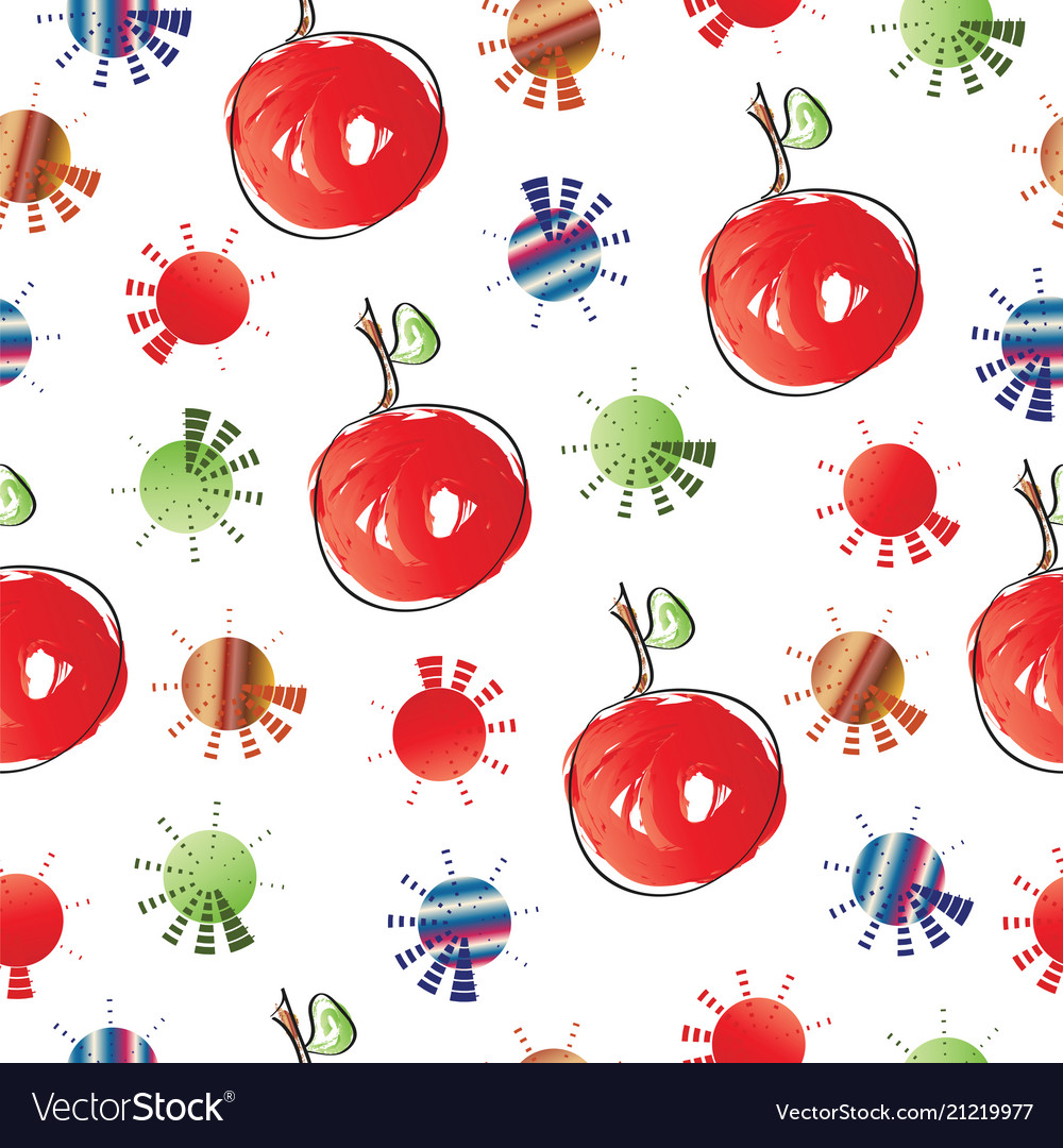 Seamless pattern with cherries