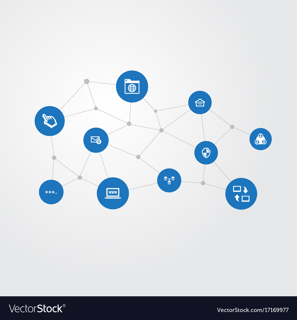 Set of simple network icons