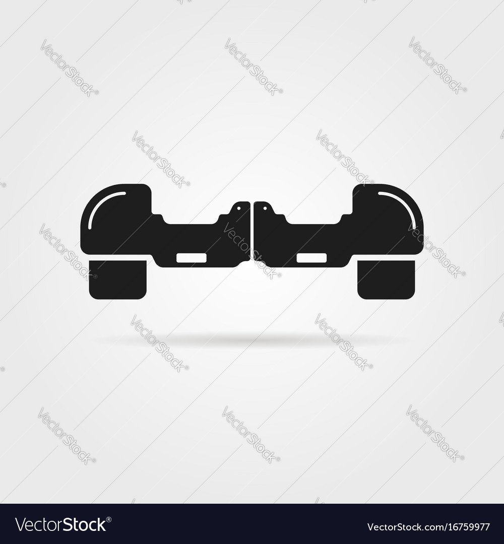 Simple hoverboard icon with shadow