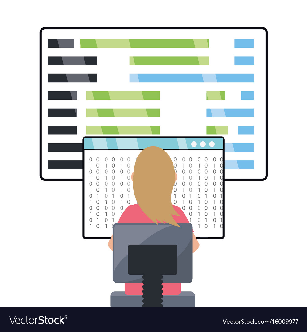 Web-Entwickler arbeitet an der Computerprogrammierung