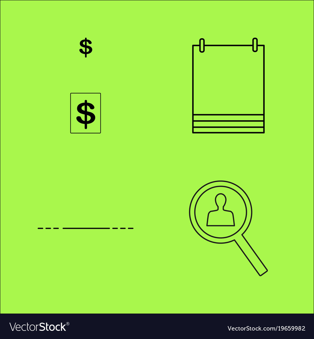 Basic content simple linear outline icon set