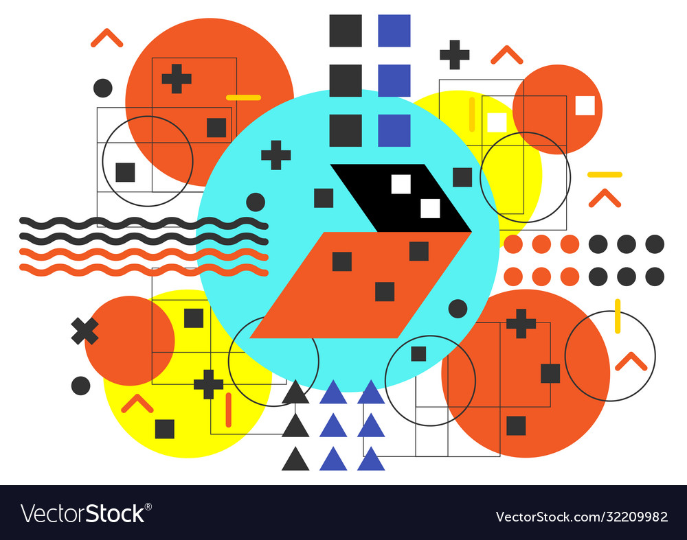 Creative geometric abstract background dynamic Vector Image