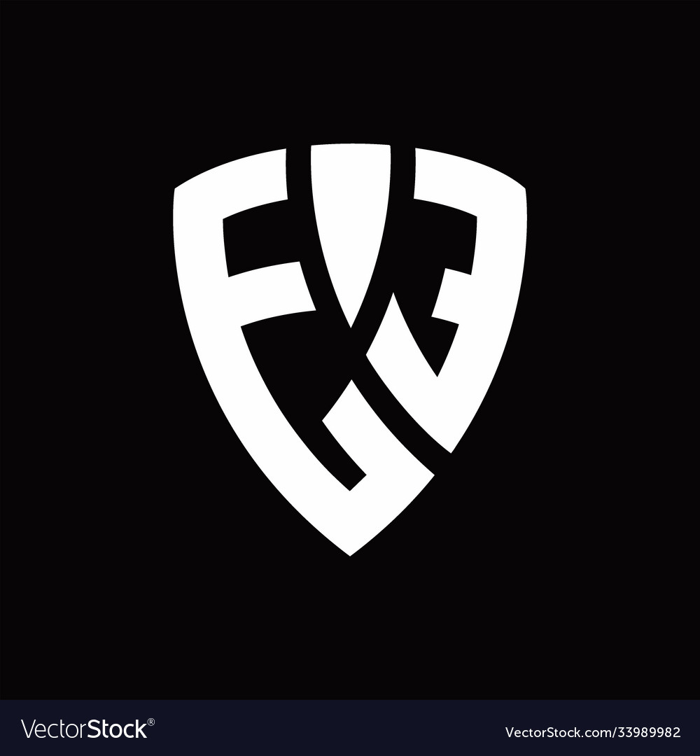 Ee logo monogram with shield elements shape