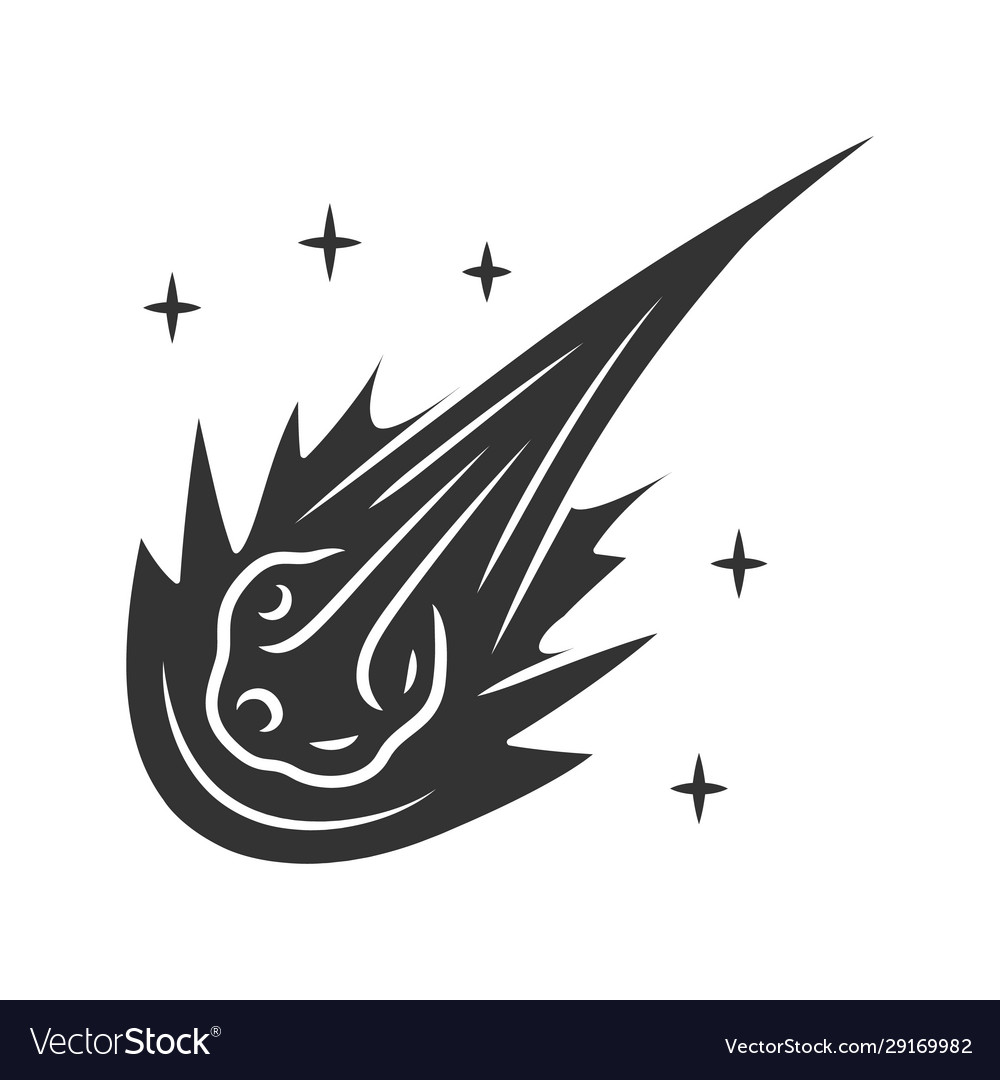 Falling Comet Icon - Space Meteor