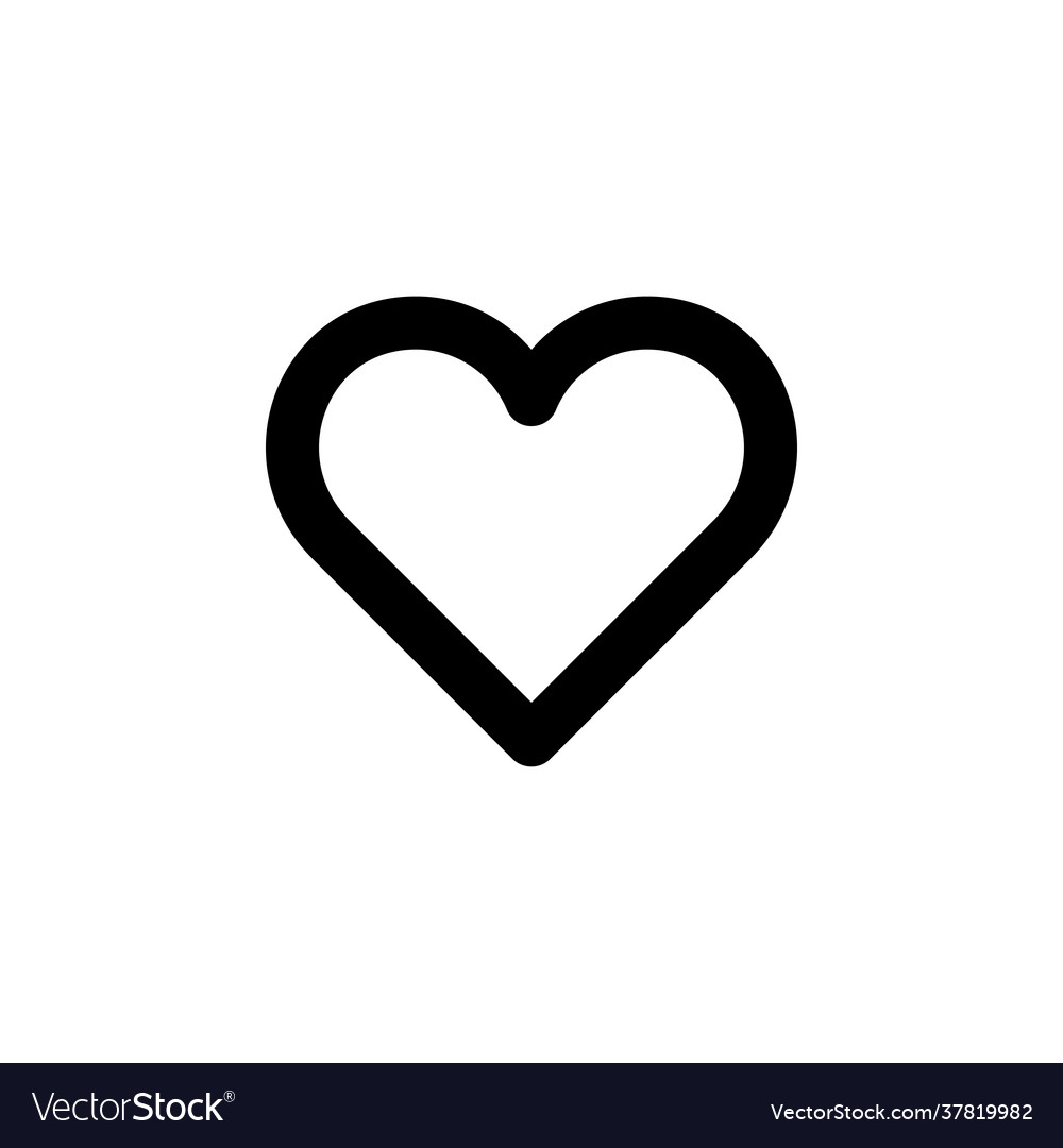 Heart shape line web or mobile interface Vector Image Heart shape line web or mobile interface