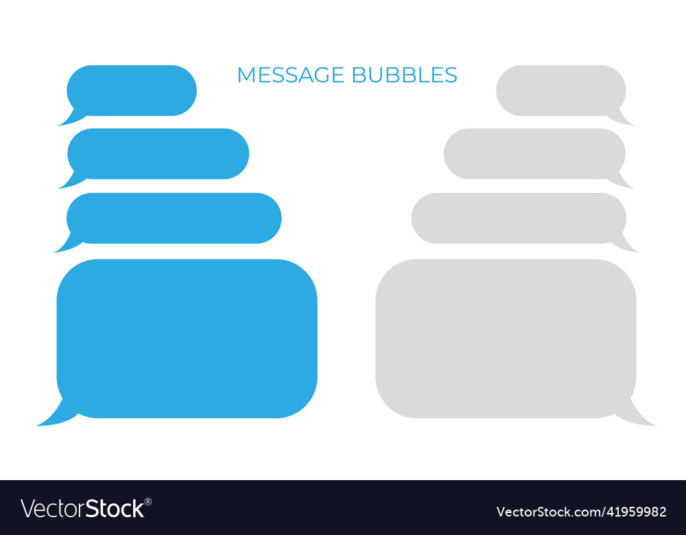 Message bubbles icons design for chat vector image Message bubbles icons design for chat