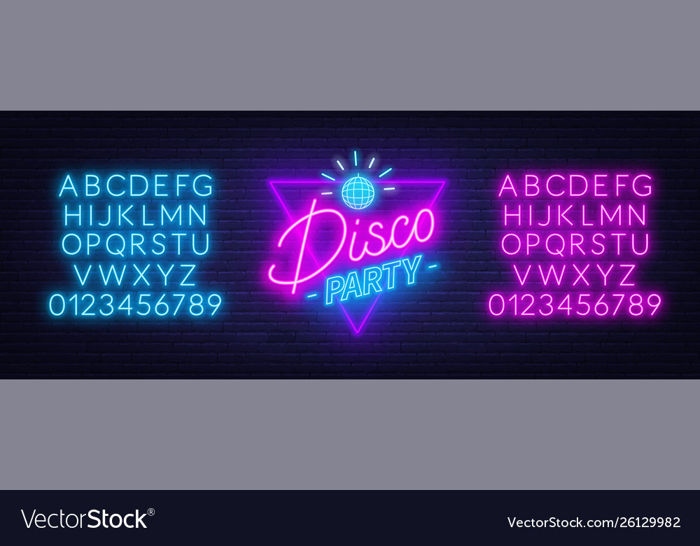 Neon Disco Party Background