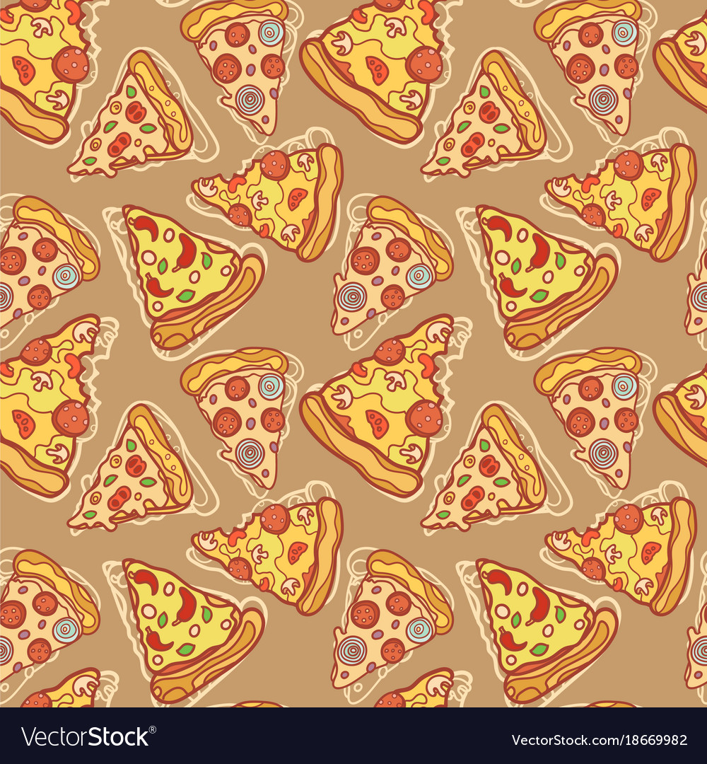 pizza pattern royalty free vector image vectorstock pizza pattern