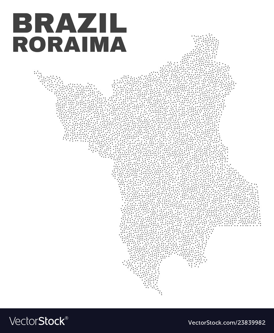 Roraima state map of dots Vector Image Roraima state map of dots