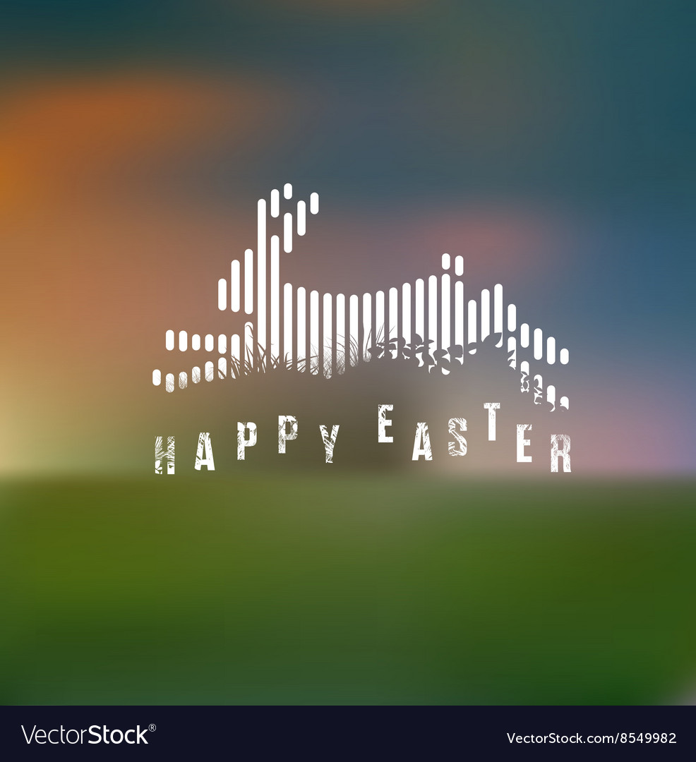 Running Rabbit Easter Background