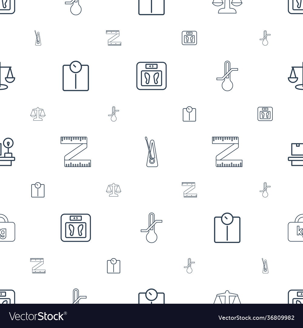 Scale icons pattern seamless white background
