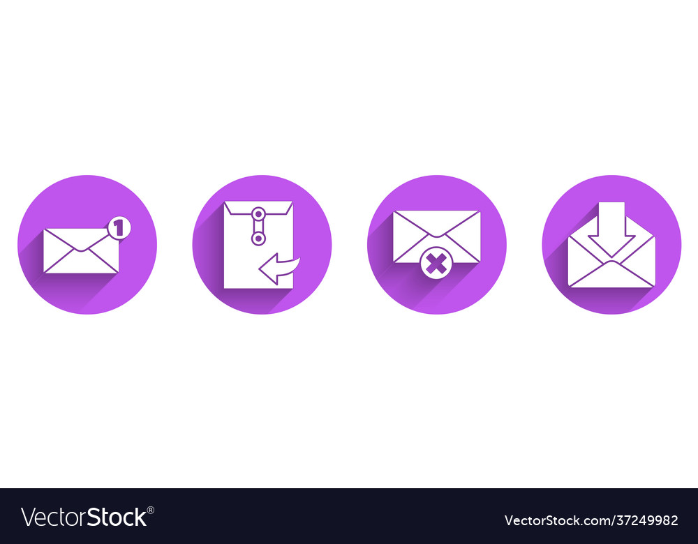 Set envelope delete vector image Set envelope delete