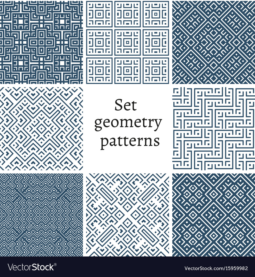 Set of ornamental patterns for textures