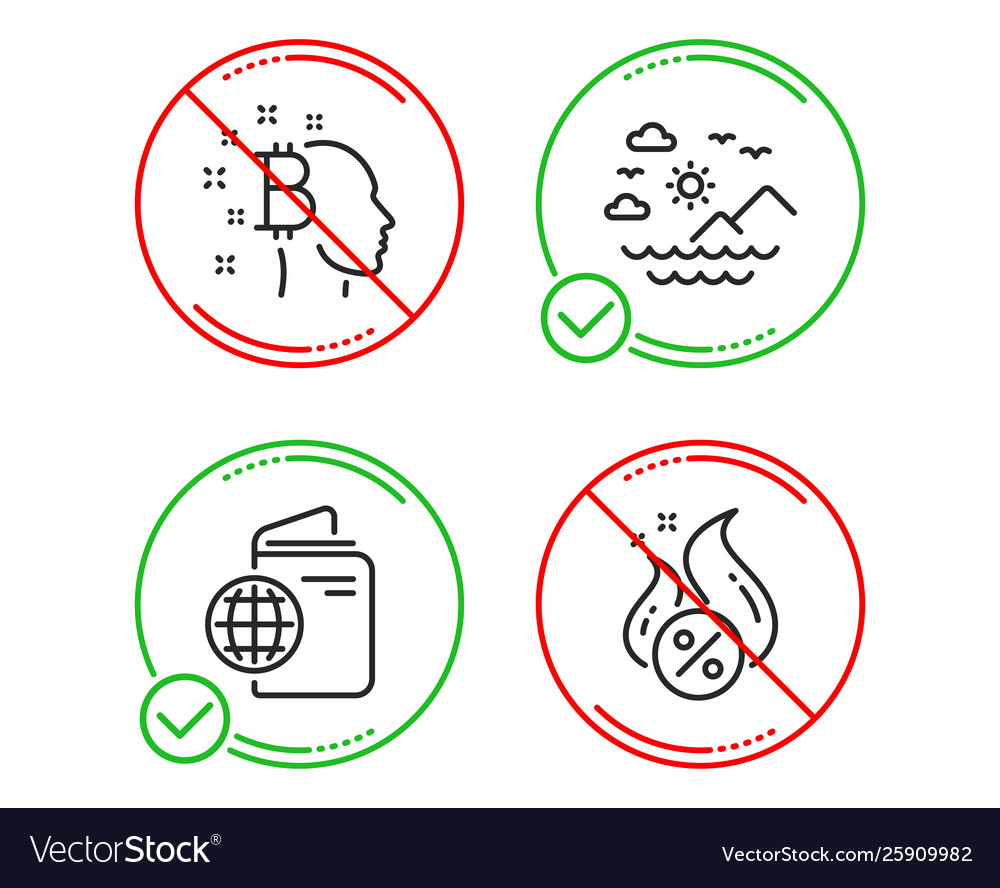 Travel passport bitcoin think and sea mountains