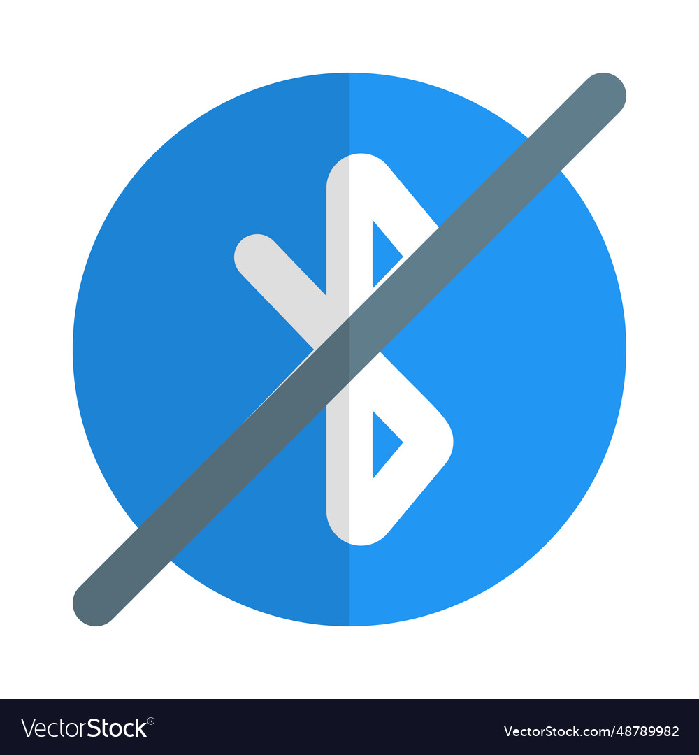 Turning off bluetooth feature on phone Royalty Free Vector