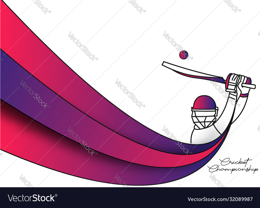 Abstract colorful pattern with batsman and bowler vector image Abstract colorful pattern with batsman and bowler
