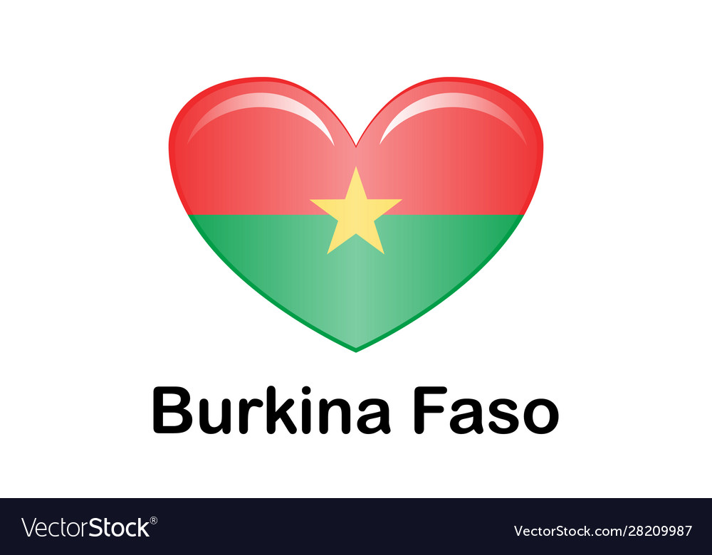 Burkina faso flag official colors and proportion Vector Image