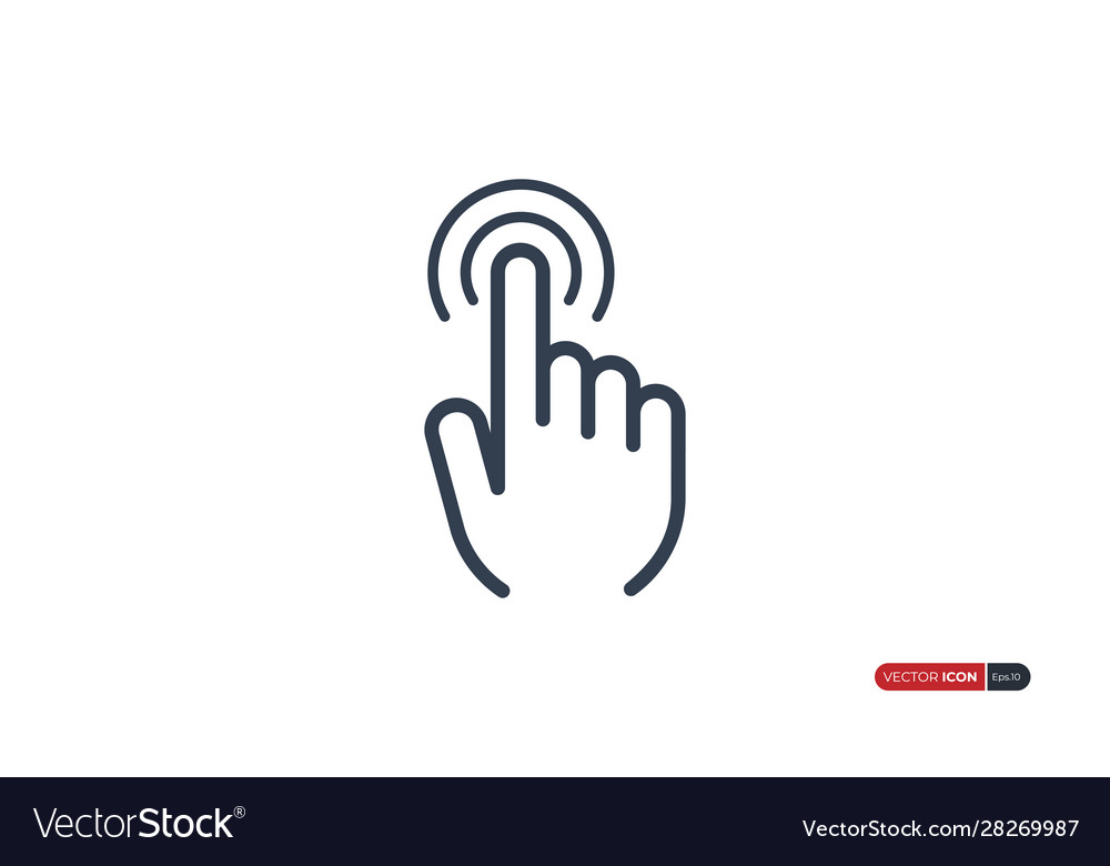 Click icon clicking finger hand pointer