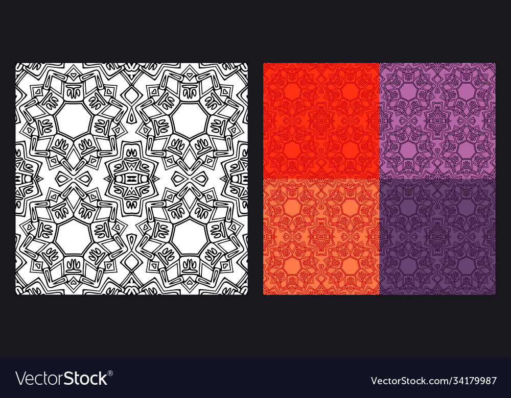Pattern with hexagon and starlike shape vector image Pattern with hexagon and starlike shape