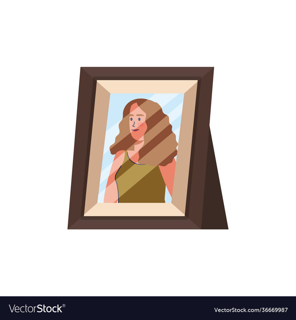 Picture frame portrait Royalty Free Vector Image