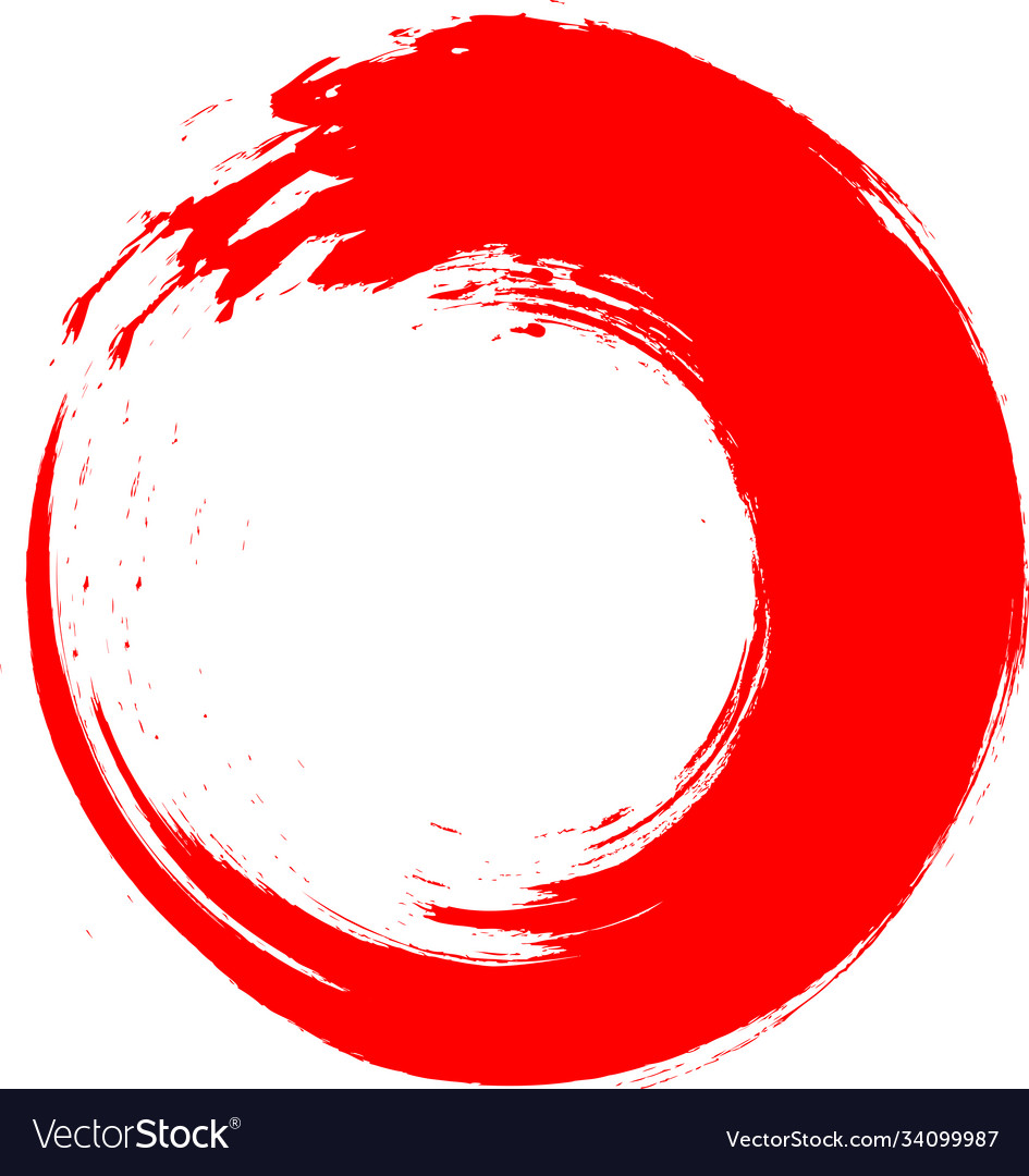 Red enso symbol Royalty Free Vector Image - VectorStock