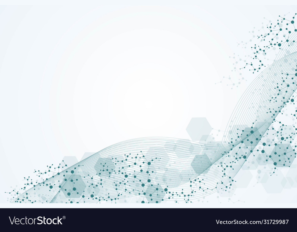 Science network pattern connecting lines and dots vector image Science network pattern connecting lines and dots