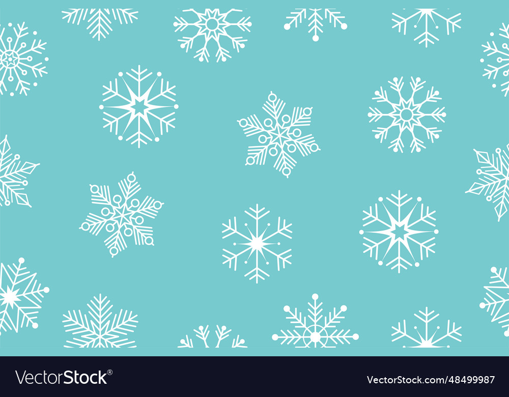 Seamless pattern with snowflakes Vector Image Seamless pattern with snowflakes