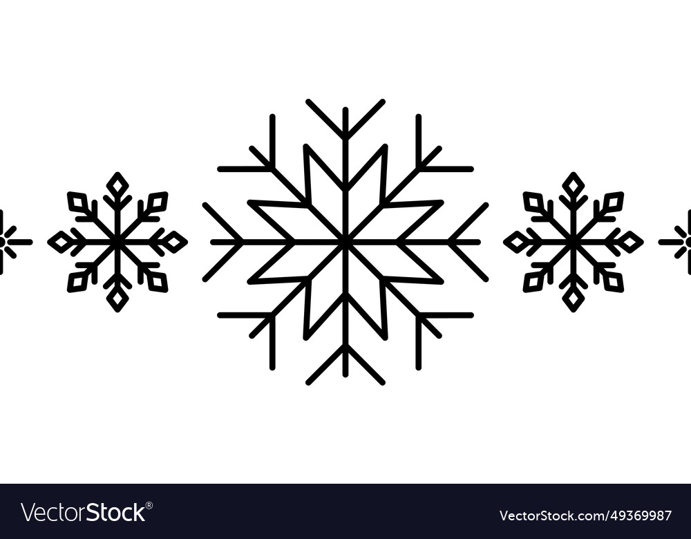 Snowflake frame element winter vector image Snowflake frame element winter
