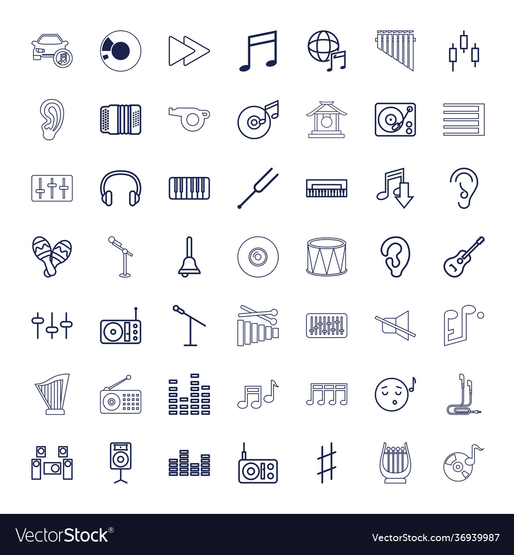 Sound icons Royalty Free Vector Image - VectorStock