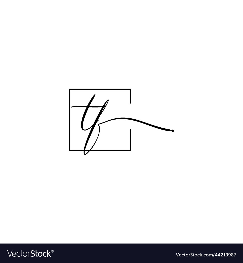 Tf signature square logo initial concept