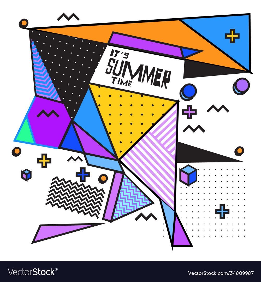 Triangle geometric forms for summer events