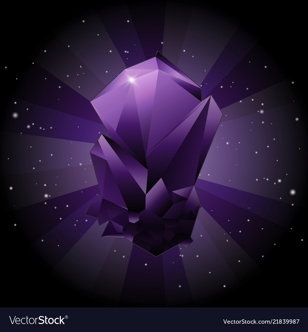 Violet Gemstone in Space