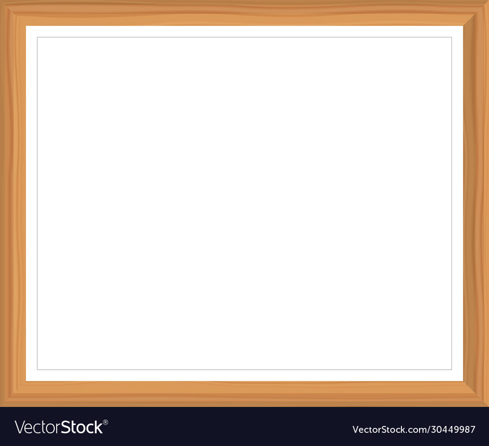 Wooden picture frame Royalty Free Vector Image