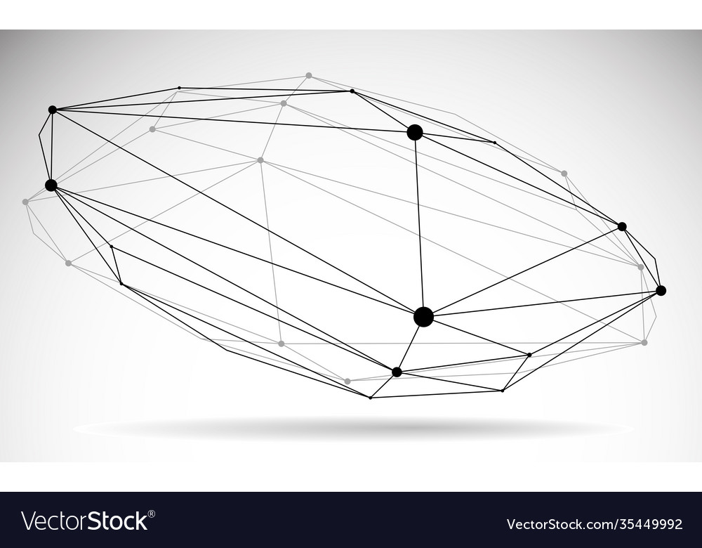 Abstract 3D Mesh with Dots