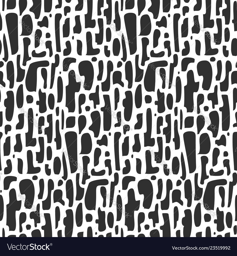 Abstract black and white pattern with shapes vector image Abstract black and white pattern with shapes