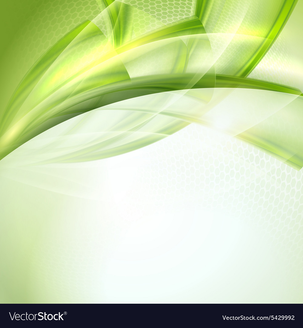 Abstract green wave background Royalty Free Vector Image