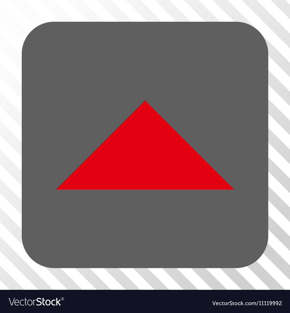Arrowhead up rounded square button