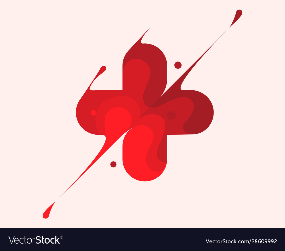 Cross colorful modern minimal style vector image Cross colorful modern minimal style