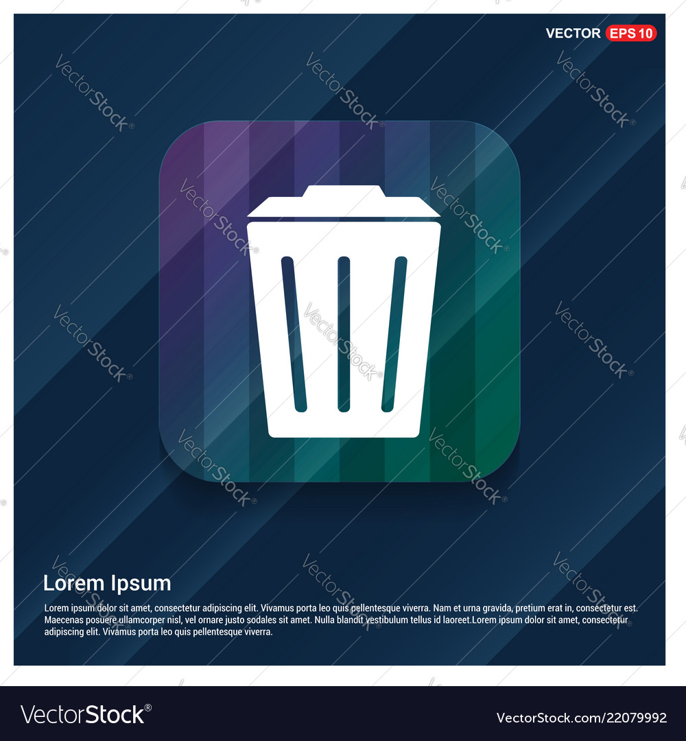 Delete icon with trash bin