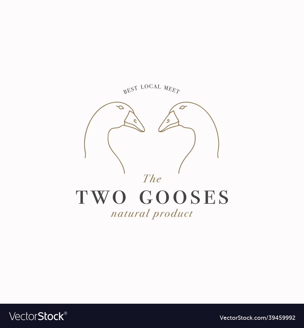 Design linear template logo or emblem Vector Image Design linear template logo or emblem