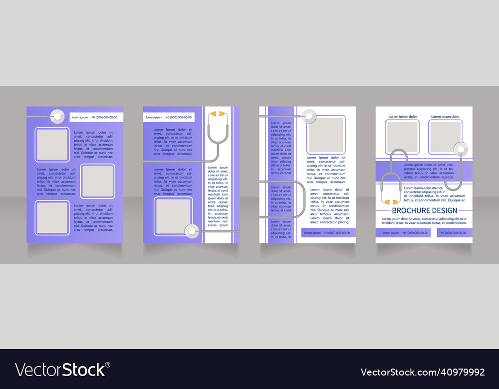 Digestive system regular checkup blank brochure vector image Digestive system regular checkup blank brochure