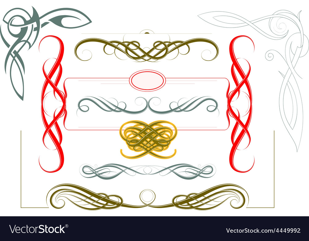 Download Elegant borders and frames Royalty Free Vector Image