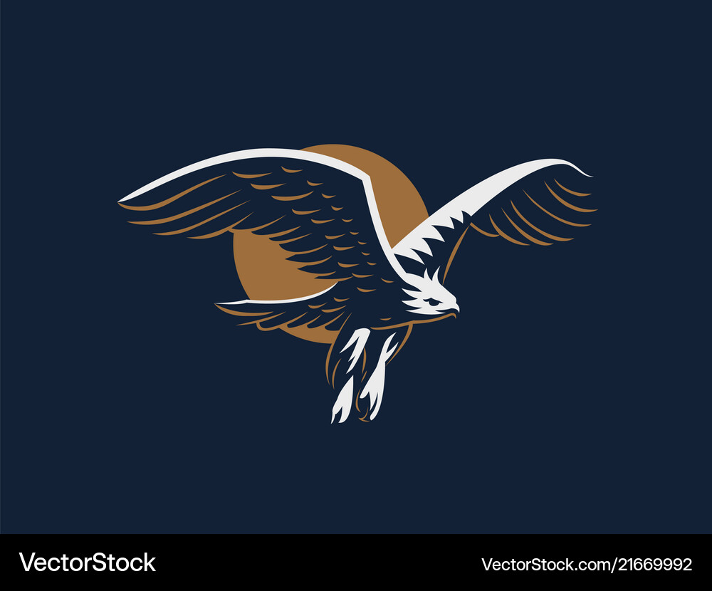 Flying eagle emblem Royalty Free Vector Image - VectorStock