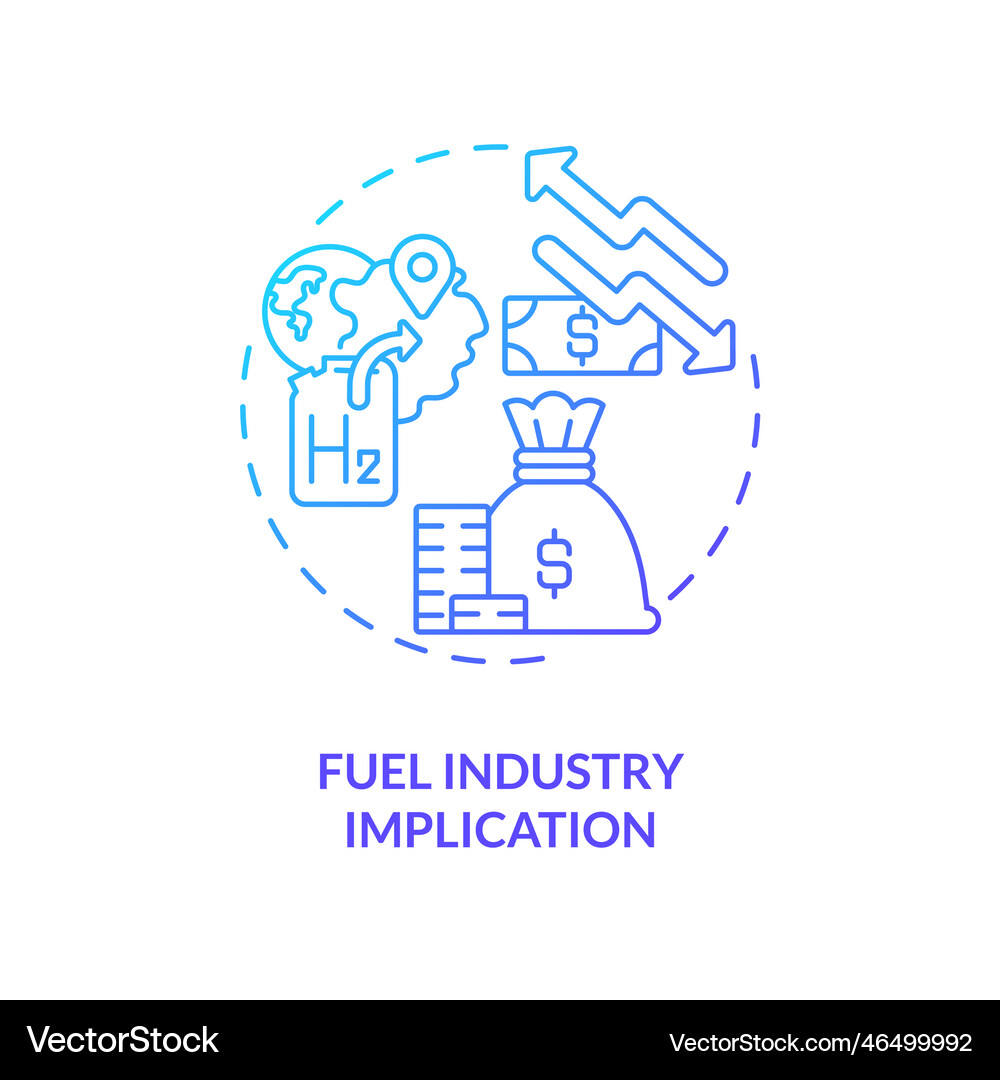 Fuel industry implication blue gradient concept Vector Image