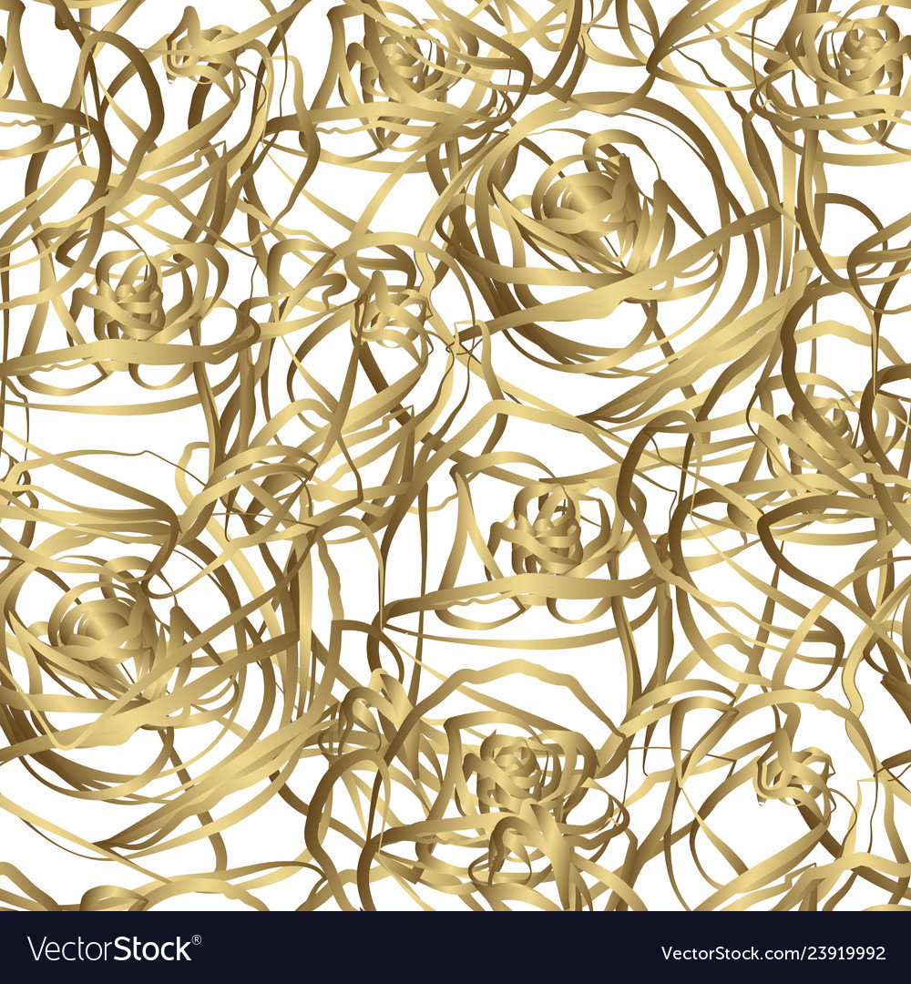 Golden Abstract Swirls Pattern