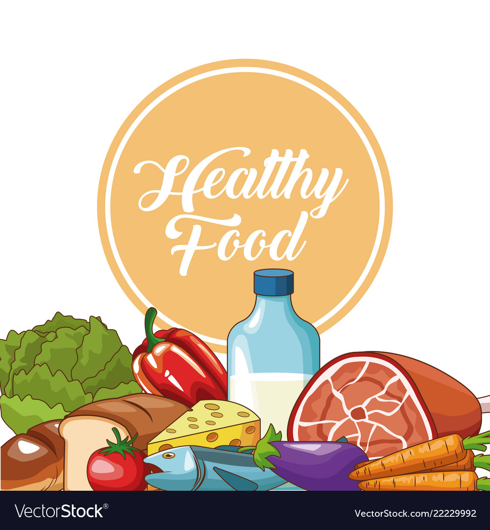 Healthy food concept Royalty Free Vector Image